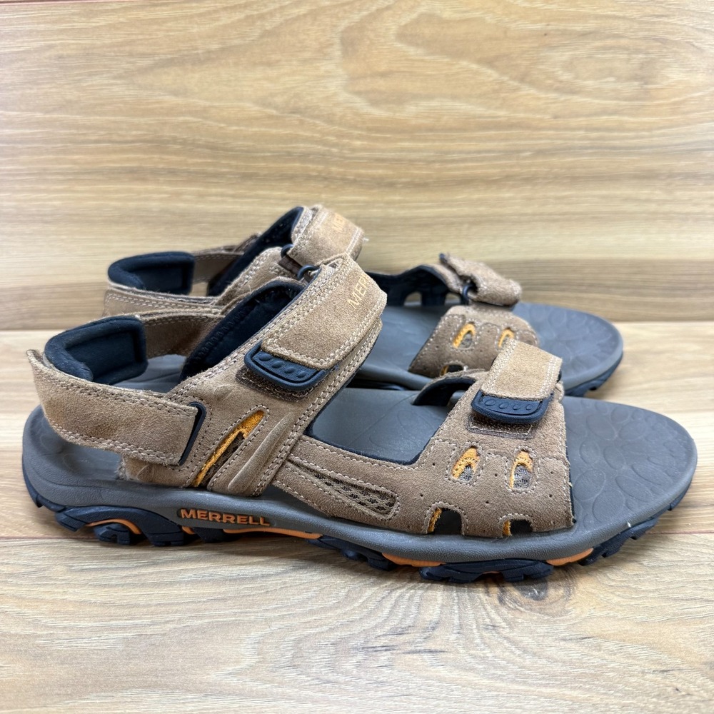 Merrell Moab Drift Hiking Sandals Mens 10 Dark Earth Suede Outdoor Sport Trail